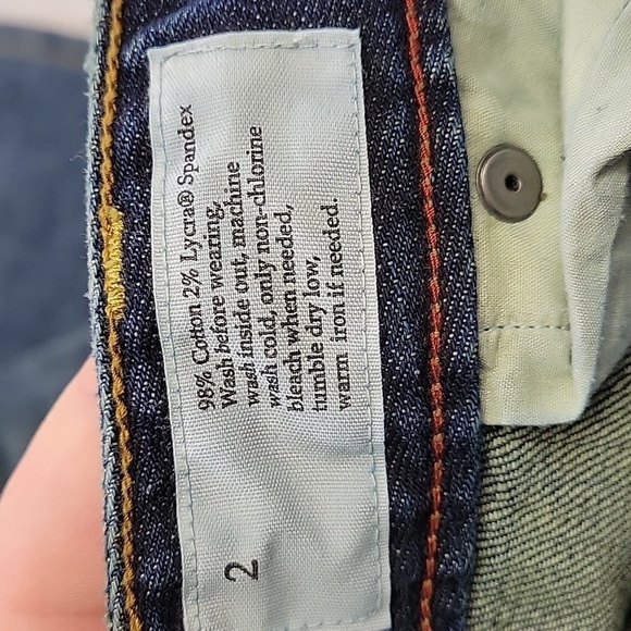 LOFT Womens Curvy Boot Dark Wash Stretch Jeans Size 2 - Picture 9 of 10